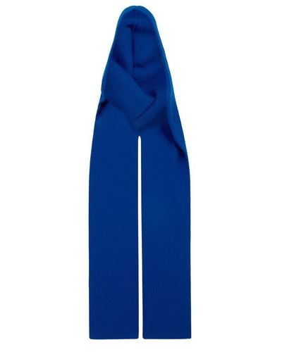 Tom Ford Soft Cashmere Hooded Scarf - Blue