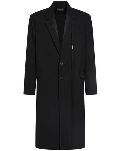 Ann Demeulemeester Claude Comfort Tailored Coat Cotton Twill - Black