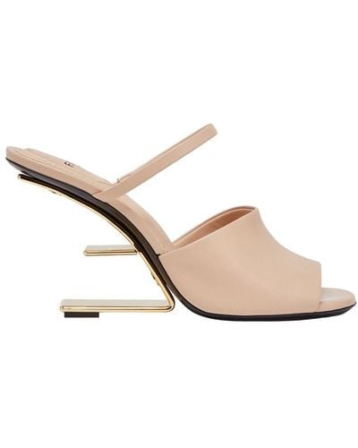 Fendi Leather High-heeled Sandals - Multicolor
