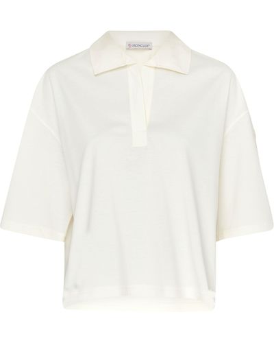 Moncler Kurzärmeliges Poloshirt - Weiß