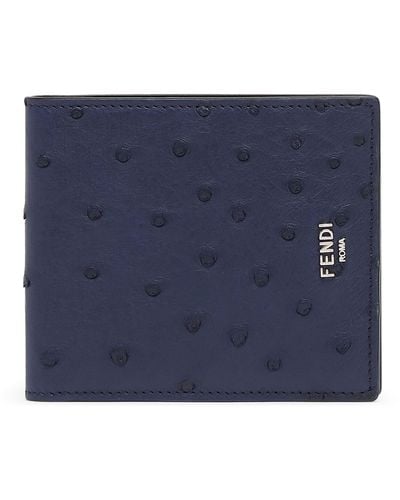 Fendi Signature-Portemonnaie - Blau