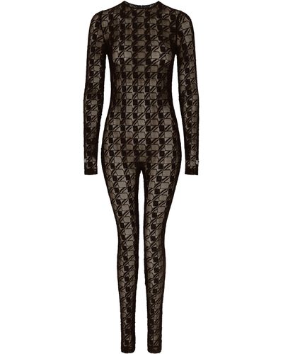 Dolce & Gabbana Jumpsuit aus Spitze - Schwarz