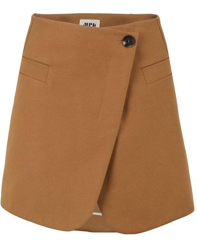 Maison Rabih Kayrouz Wrap Mini Skirt - Brown