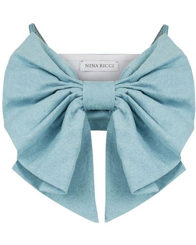 Duchess bow-detail satin bralette in black - Nina Ricci