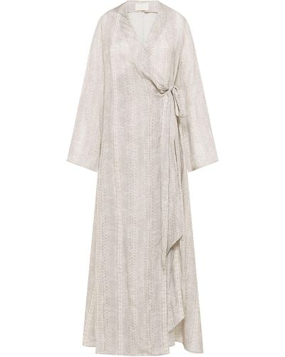Momoní Kleid Caterina aus Viskose-Leinen - Weiß