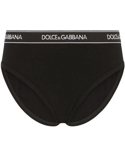 Dolce & Gabbana Jersey Briefs With Branded Elastic - Black