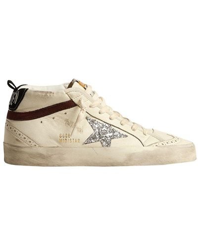 Golden Goose Mid-Star Trainers - Natural