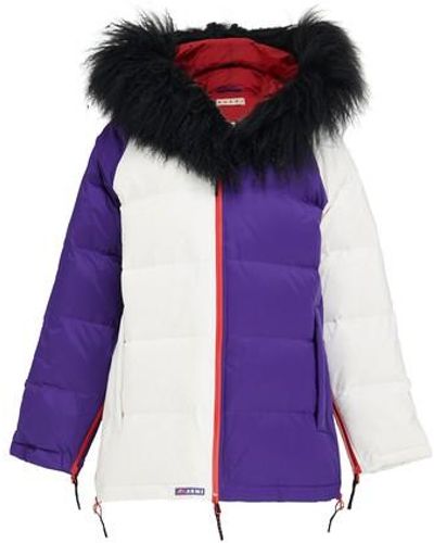 Marni Color-block Puffer Jacket - Purple