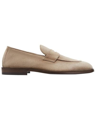 Brunello Cucinelli Penny Loafers - Natural