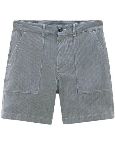 Woolrich Striped Chino Shorts - Grey