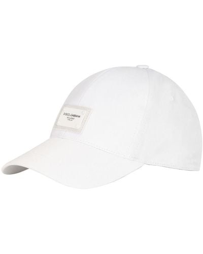 Dolce & Gabbana Baseball Cap With Branded Plate - White