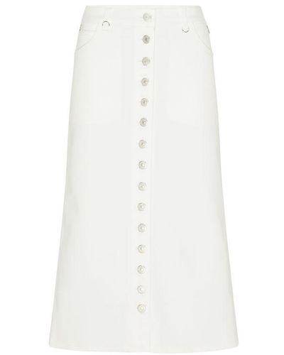 Courreges Multiflex Denim Skirt - White