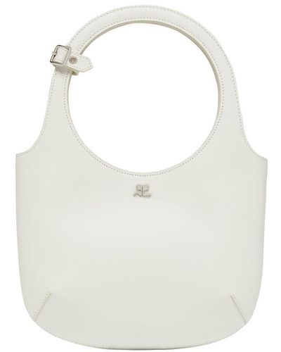 Courreges Holy Leather Bag - White