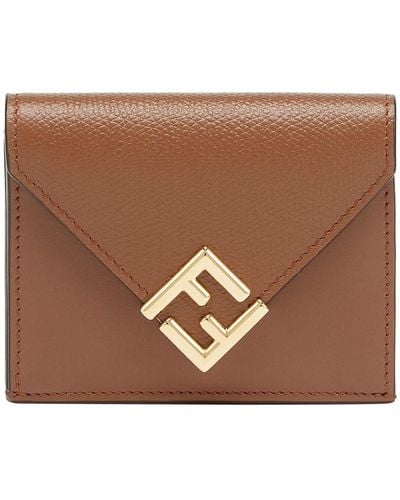 Fendi Ff Diamonds Wallet - Brown