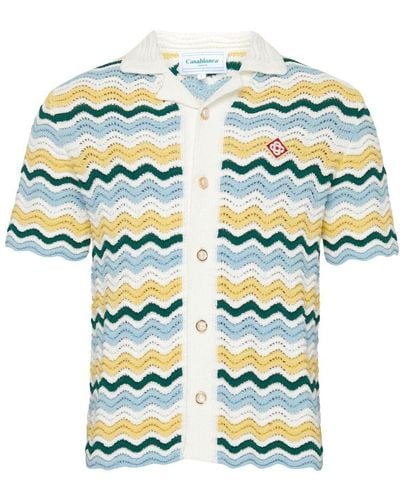 Casablancabrand Boucle Wave Shirt - Green