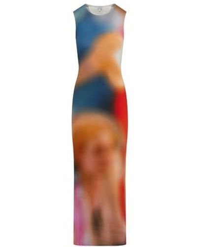 Loewe Robe longue à imprimé Blur - Multicolore