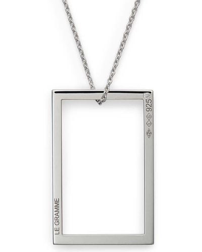 Le Gramme Halskette Rechteck le 2,6g Silber 925 glatt poliert - Mettallic