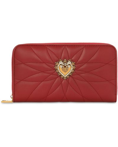 Dolce & Gabbana Geldbörse Devotion mit Rundum-Reißverschluss - Rot
