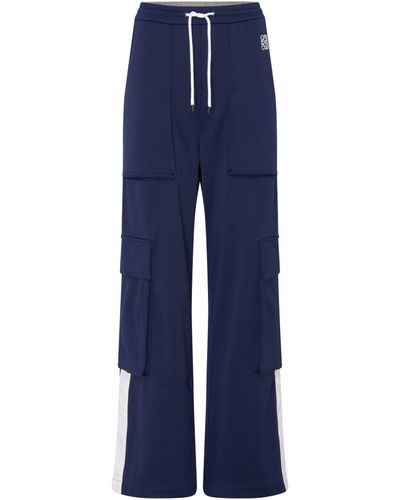 Loewe Pantalon de survêtement cargo - Bleu