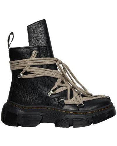 Rick Owens X Dr Martens - 1460 Mega Lace Boots - Black