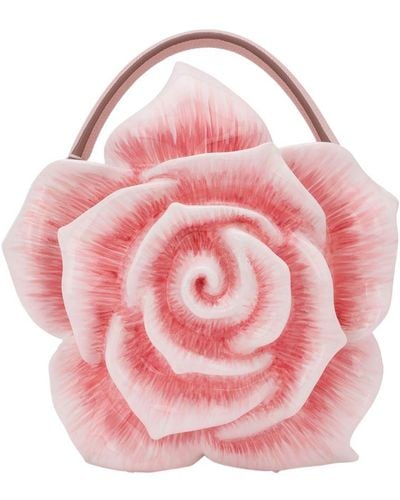 Dolce & Gabbana Resin Rose-Design Dolce Box Bag - Pink