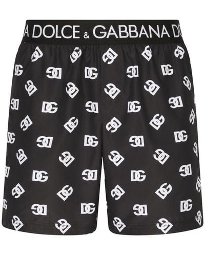 Dolce & Gabbana Mid-Length Swim Trunks - Black