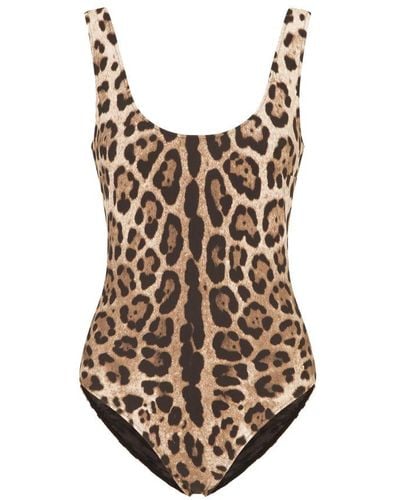 Dolce & Gabbana One-Piece Swimsuit - Brown