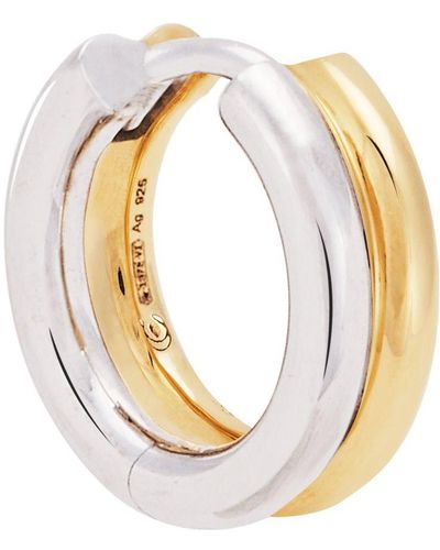Charlotte Chesnais Brahma two-tone huggie earring - Gold