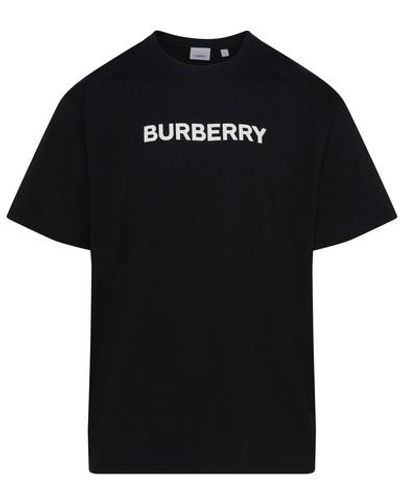 Burberry Oversized-T-Shirt aus Baumwoll-Jersey mit Logoprint - Schwarz