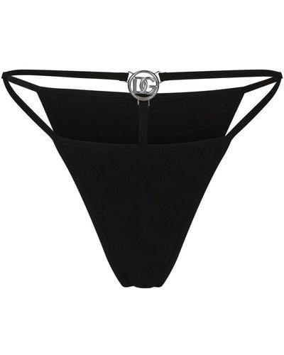 Dolce & Gabbana Bikini Bottoms With Cut-out - Black