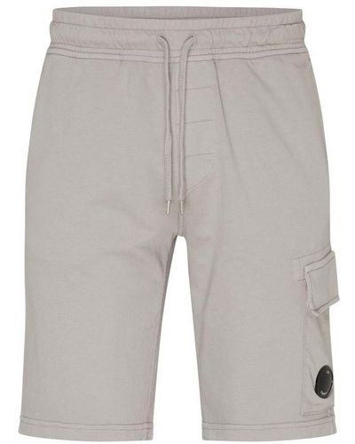 C.P. Company Light Fleece Utility Shorts - Gray