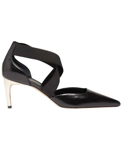 Vanessa Bruno Leather Court Shoes - Black