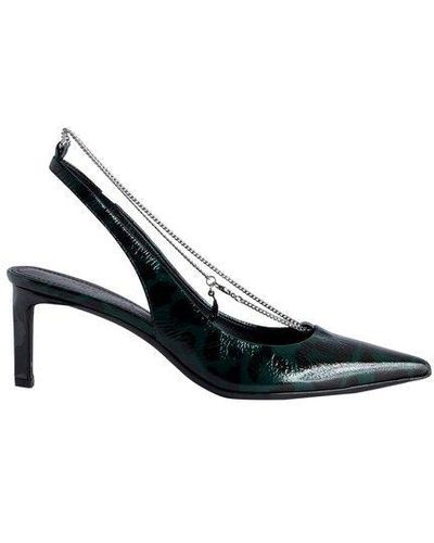 Zadig & Voltaire First Night Leopard-print Patent-leather Slingback Courts  in Black | Lyst