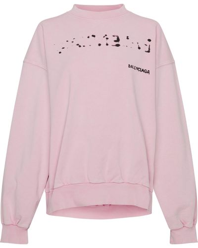 Balenciaga Sweatshirt mit -Handzeichnung Regular Fit - Pink