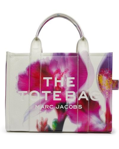 Marc Jacobs Shopper The Leather Medium Tote Bag - Lila