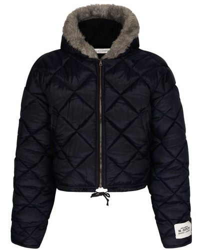 Dolce & Gabbana Quilted Canvas Jacket With Hood - Black