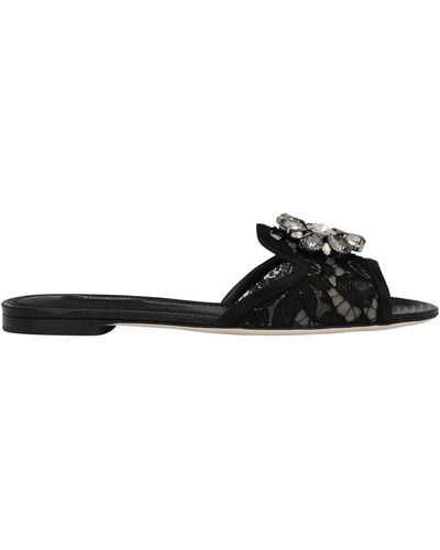 Dolce & Gabbana Embellished Sandal - Black