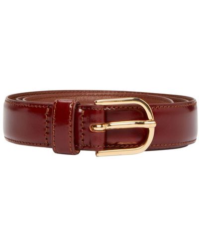 Totême Leather Belt - Red