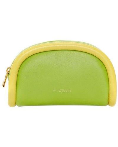 JW Anderson Small Leather Bumper-pouch - Green