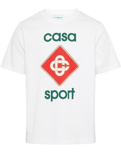CASABLANCA T-shirt sérigraphié Casa Sport - Blanc