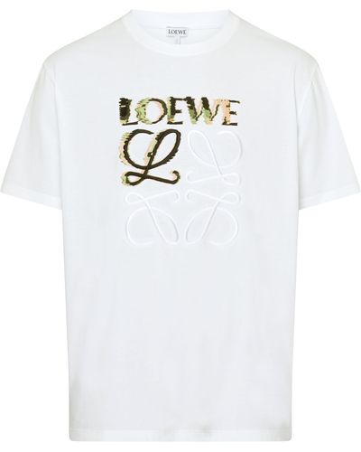 Loewe Lässiges T-Shirt - Weiß