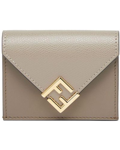Fendi Ff Diamonds Wallet - Metallic