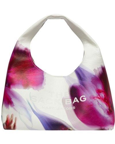 Marc Jacobs The Future Floral Leather Sack Bag - Purple