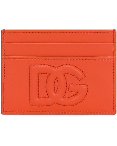 Dolce & Gabbana Porte-cartes avec logo DG - Orange