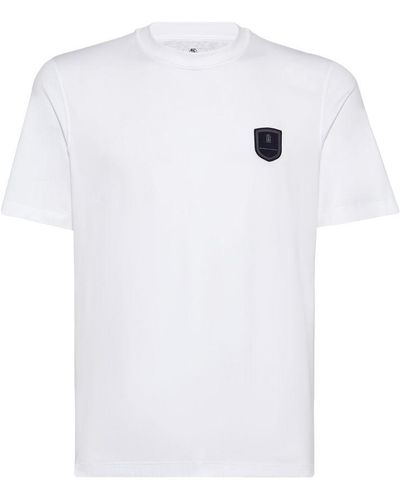 Brunello Cucinelli T-Shirt With Tennis Badge - White