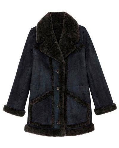 Zadig & Voltaire Laury Shearling Coat - Blue