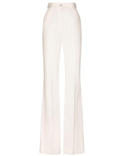 Dolce & Gabbana Flared Drill Pants - White