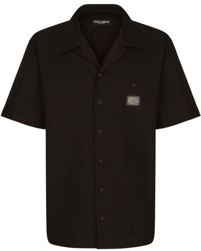 Dolce & Gabbana Cotton Hawaiian Shirt - Black