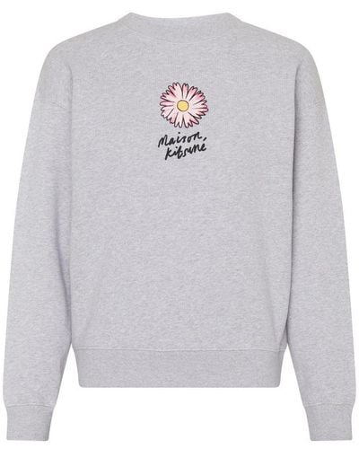 Maison Kitsuné Floating Flower Sweatshirt - Gray