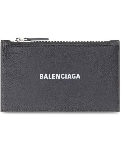 Balenciaga Porte-Cartes Et Monnaie Long Cash - Noir